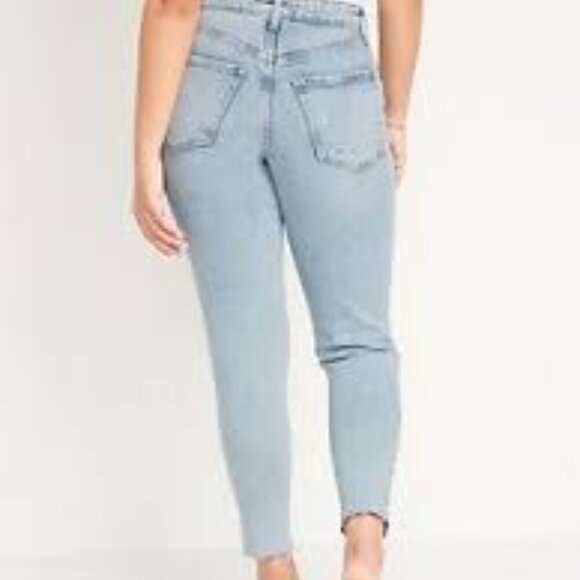 Old Navy Jeans OG Straight light wash high rise size 16 #1462 - Picture 7 of 7